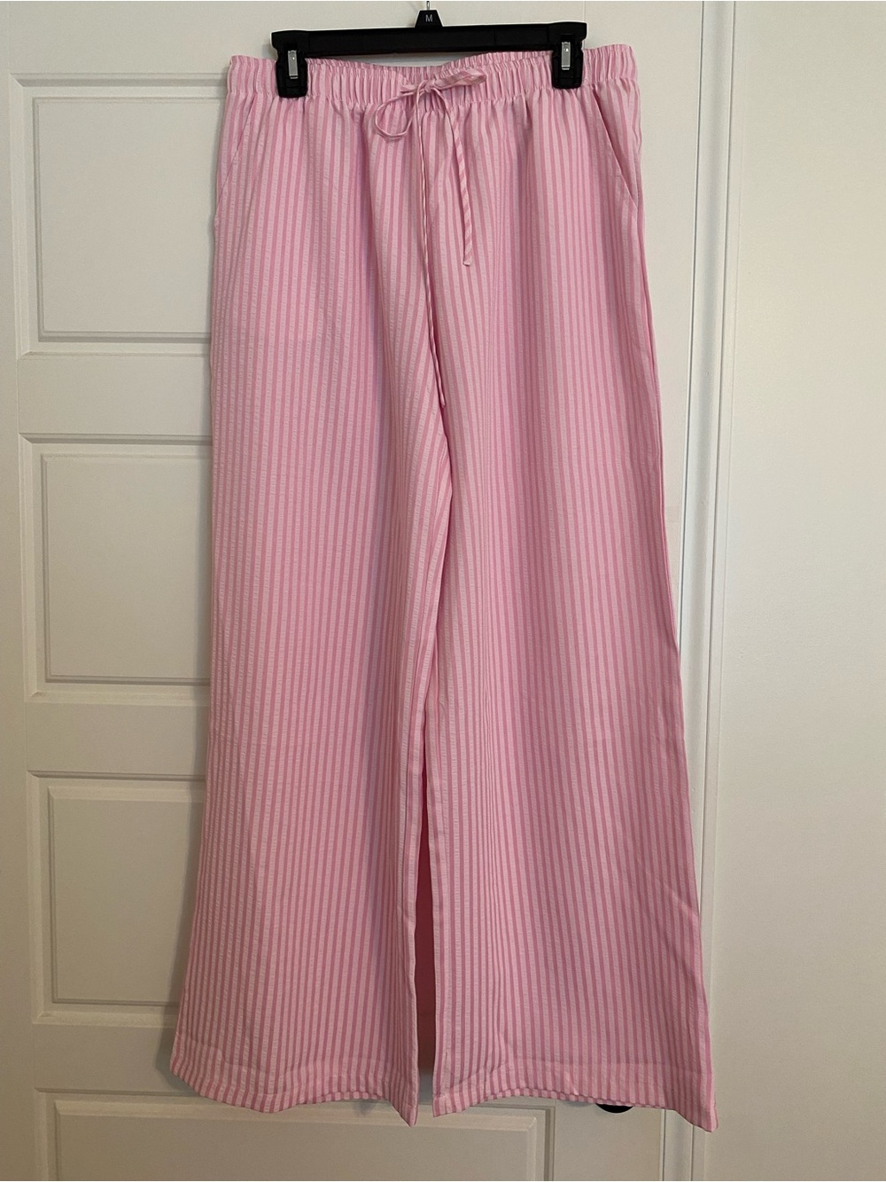 Peach Love California Pink & White Striped Lounge Pants